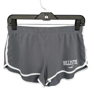 Hollister Shorts Womens Small Gray Y2K French Terry Lounge Logo Athletic